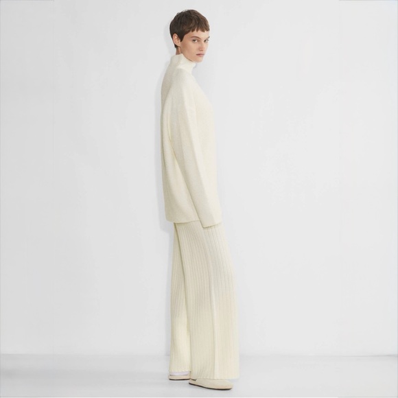 Aritzia The Group Kerez 100% Merino Wool Turtleneck Sweater Ivory Size M - Picture 12 of 13